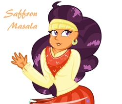 Size: 1024x873 | Tagged: safe, artist:cutegir101, saffron masala, human, spice up your life, humanized, simple background, solo, white background