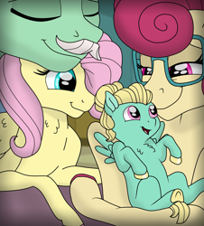 Size: 7541x8339 | Tagged: safe, artist:faitheverlasting, fluttershy, gentle breeze, posey shy, zephyr breeze, pegasus, pony, absurd resolution, baby, baby pony, colt, family, female, filly, filly fluttershy, male, younger, zephyrbetes