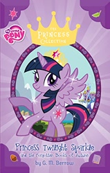 Size: 317x500 | Tagged: safe, derpibooru import, twilight sparkle, twilight sparkle (alicorn), alicorn, pony, book, book cover, cover, g.m. berrow, merchandise, my little pony logo, my little pony princess collection, official, princess twilight sparkle and the forgotten books of autumn, solo, special face, stock vector, twilight's castle