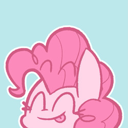 Size: 755x755 | Tagged: safe, artist:typhwosion, pinkie pie, pony, :p, chibi, eyes closed, female, mare, silly, smiling, tongue out