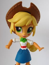 Size: 810x1080 | Tagged: safe, artist:whatthehell!?, applejack, equestria girls, clothes, cowboy hat, denim skirt, doll, equestria girls minis, hat, irl, photo, skirt, stetson, toy