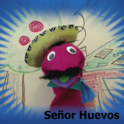 Size: 420x420 | Tagged: safe, señor huevos, make new friends but keep discord, derpibooru, live action, meta, puppet, sock puppet, spoilered image joke