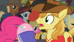 Size: 1920x1080 | Tagged: safe, screencap, braeburn, pinkie pie, earth pony, pony, buckball season, ass up, ball, eyes on the prize, out of context, plot