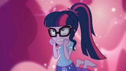 Size: 1280x720 | Tagged: safe, derpibooru import, screencap, sci-twi, twilight sparkle, equestria girls, legend of everfree, clothes, feet, legend of everfeet, pajamas, ponytail