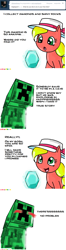 Size: 432x1638 | Tagged: safe, artist:claireannecarr, earth pony, pony, ask, ask maplejack, blushing, cowboys and equestrians, creeper, crossover, diamond, female, mad (tv series), mad magazine, maplejack, mare, minecraft, tumblr