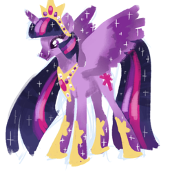 Size: 600x600 | Tagged: safe, artist:needsmoarg4, derpibooru import, twilight sparkle, twilight sparkle (alicorn), alicorn, pony, big crown thingy, jewelry, older, regalia, solo, sparkles, ultimate twilight