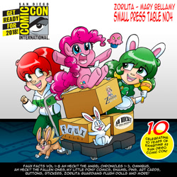 Size: 600x600 | Tagged: safe, artist:marybellamy, pinkie pie, earth pony, pony, announcement, comic con, san diego comic con, sdcc 2018, zorilita