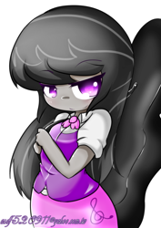 Size: 1280x1810 | Tagged: safe, artist:asdf520911, artist:linkaluote, octavia melody, equestria girls, bedroom eyes, looking at you, solo