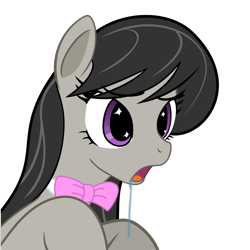 Size: 1000x1000 | Tagged: safe, artist:haetran, artist:reiduran, octavia melody, earth pony, pony, bust, drool, female, mare, portrait, reaction image, simple background, solo, transparent background, vector, wide eyes