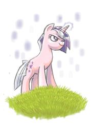 Size: 855x1177 | Tagged: safe, artist:needsmoarg4, twilight, pony, unicorn, g1, female, g1 to g4, generation leap, grass, magic, mare, solo