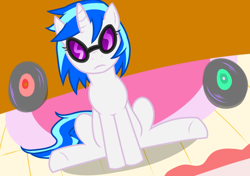 Size: 1024x720 | Tagged: safe, artist:dimensionalotaku, dj pon-3, vinyl scratch, pony, unicorn, female, horn, mare, solo