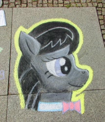 Size: 1928x2240 | Tagged: safe, artist:malte279, octavia melody, earth pony, pony, 2017, chalk drawing, galacon, galacon 2017, solo, traditional art, tribute to kazumi evans