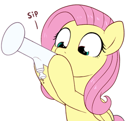 Size: 1341x1288 | Tagged: safe, artist:moozua, edit, fluttershy, pegasus, pony, bong, cropped, cute, drugs, female, mare, marijuana, painfully innocent fluttershy, shyabetes, simple background, solo, this will not end well, white background, you're doing it wrong