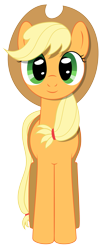 Size: 1827x4422 | Tagged: safe, artist:mfg637, applejack, earth pony, pony, female, hat, looking at you, mare, simple background, solo, transparent background, vector