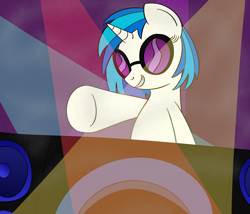 Size: 3500x3000 | Tagged: safe, artist:datapony, dj pon-3, vinyl scratch, pony, unicorn, female, horn, mare, solo