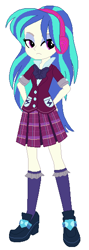 Size: 206x578 | Tagged: safe, artist:3d4d, artist:selenaede, dj pon-3, lemon zest, vinyl scratch, equestria girls, alternate universe, base used, clothes, crystal prep academy uniform, headphones, school uniform, simple background, solo, white background