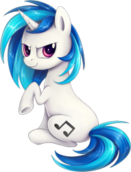 Size: 788x1031 | Tagged: safe, artist:thebowtieone, dj pon-3, vinyl scratch, pony, unicorn, missing accessory, solo