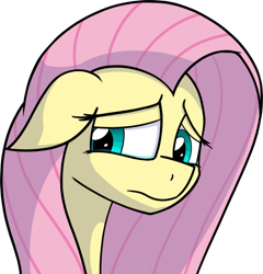 Size: 876x912 | Tagged: safe, artist:hovel, fluttershy, pegasus, pony, bust, female, floppy ears, looking away, looking sideways, mare, portrait, sad, simple background, solo, teary eyes, transparent background