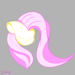 Size: 1000x1000 | Tagged: safe, artist:lamb, fluttershy, pegasus, pony, bust, eyes closed, female, mare, portrait, simple background, solo