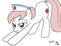 Size: 2400x1800 | Tagged: safe, artist:tomtornados, nurse redheart, exploitable meme, female, iwtcird, meme, scrunchy face, solo