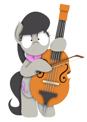 Size: 1451x2024 | Tagged: safe, artist:bobthedalek, octavia melody, earth pony, pony, bipedal, bow (instrument), cello, hoof hold, musical instrument, simple background, solo, transparent background, vector