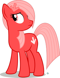 Size: 1495x1937 | Tagged: safe, artist:arifproject, oc, oc only, oc:downvote, pony, derpibooru, derpibooru ponified, looking back, meta, ponified, simple background, solo, transparent background, vector