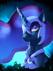 Size: 716x953 | Tagged: dead source, safe, artist:si1vr, nightmare moon, alicorn, pony, female, mare, solo