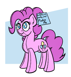 Size: 1603x1728 | Tagged: safe, artist:ashtoneer, pinkie pie, pony, plushie, ponk, price tag