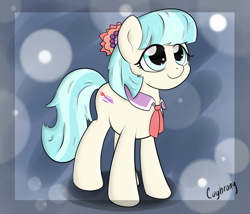 Size: 1400x1200 | Tagged: safe, artist:thebrokencog, coco pommel, earth pony, pony, female, mare, solo, two toned mane