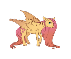 Size: 1280x1059 | Tagged: safe, artist:28gooddays, fluttershy, pegasus, pony, female, folded wings, mare, simple background, solo, white background, wings