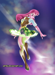 Size: 730x1000 | Tagged: safe, artist:art-2u, cheerilee, equestria girls, action pose, clothes, skirt, solo