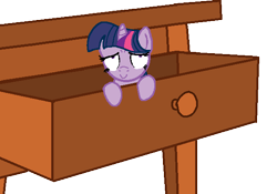 Size: 589x413 | Tagged: safe, artist:creepycurse, derpibooru import, part of a set, twilight sparkle, pony, drawer, drowsy drawer ponies, solo