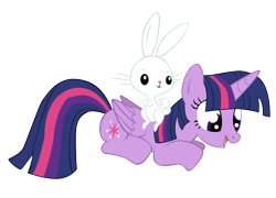 Size: 1500x1080 | Tagged: safe, artist:dragonchaser123, derpibooru import, angel bunny, twilight sparkle, twilight sparkle (alicorn), alicorn, pony, rabbit, cute, simple background, transparent background, vector