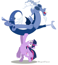 Size: 1000x1113 | Tagged: safe, artist:dragonchaser123, derpibooru import, discord, twilight sparkle, twilight sparkle (alicorn), alicorn, pony, three's a crowd, blue flu, lifting, simple background, transparent background, vector