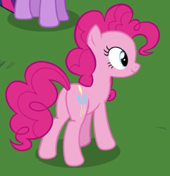 Size: 291x302 | Tagged: safe, screencap, pinkie pie, earth pony, pony, it ain't easy being breezies, cropped, female, grass, mare, plot, solo