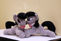 Size: 1440x967 | Tagged: safe, artist:lanacraft, octavia melody, earth pony, pony, group photo, irl, photo, plushie, whispering