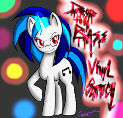 Size: 1634x1575 | Tagged: safe, artist:cee-tee, dj pon-3, vinyl scratch, pony, unicorn, solo, wrong eye color