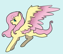 Size: 369x316 | Tagged: safe, artist:misfithippie, part of a set, fluttershy, pegasus, pony, colored wings, female, green background, mare, no pupils, simple background, solo