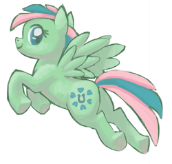 Size: 840x800 | Tagged: safe, artist:needsmoarg4, pegasus, pony, female, flying, looking at you, lucky dreams, mare, simple background, solo, white background