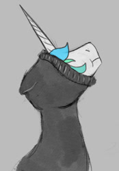 Size: 396x570 | Tagged: safe, artist:jellymaggot, princess celestia, alicorn, pony, /mlp/, 4chan, clothes, drawthread, female, mare, solo, sweater, turtleneck