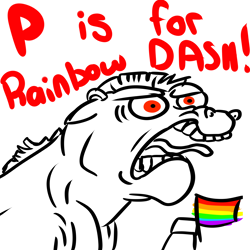 Size: 4000x4000 | Tagged: safe, artist:wickedsilly, bulk biceps, rainbow falls, p is for, solo