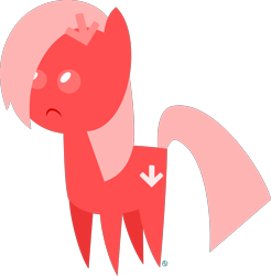 Size: 2000x2033 | Tagged: safe, artist:arifproject, oc, oc only, oc:downvote, earth pony, pony, derpibooru, derpibooru ponified, meta, minimalist, pointy ponies, ponified, simple background, solo, transparent background, vector