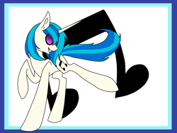 Size: 2000x1500 | Tagged: safe, artist:justart101, dj pon-3, vinyl scratch, pony, unicorn, cutie mark background, solo