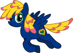 Size: 1280x941 | Tagged: safe, artist:needsmoarg4, pegasus, pony, female, flying, mare, ploomette, simple background, solo, transparent background