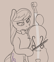 Size: 2077x2381 | Tagged: safe, artist:nudeknightart, octavia melody, earth pony, pony, cello, female, mare, musical instrument, solo