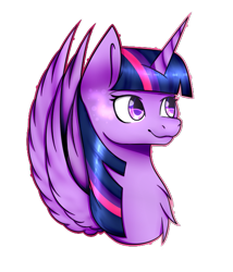 Size: 571x668 | Tagged: safe, artist:zakremciajkamala, derpibooru import, twilight sparkle, twilight sparkle (alicorn), alicorn, pony, chest fluff, simple background, solo, spread wings, transparent background