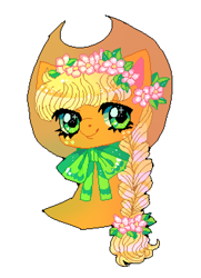 Size: 536x740 | Tagged: safe, artist:njeekyo, applejack, earth pony, pony, applejack's hat, blonde mane, bust, female, green eyes, mare, orange coat, solo