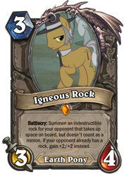 Size: 400x569 | Tagged: safe, screencap, igneous rock pie, pony, card, hearthstone, meta, solo, solo focus, warcraft