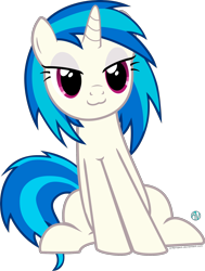 Size: 1500x1987 | Tagged: safe, artist:arifproject, dj pon-3, vinyl scratch, pony, unicorn, :3, cute, female, hooves, horn, lidded eyes, mare, simple background, sitting, sitting catface meme, solo, transparent background, vector, vinylbetes