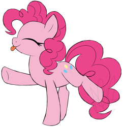 Size: 1280x1325 | Tagged: safe, artist:natusoulsilver, pinkie pie, earth pony, pony, :p, cute, diapinkes, happy, ponk, profile, raspberry, silly, silly pony, simple background, smiling, solo, tongue out, transparent background